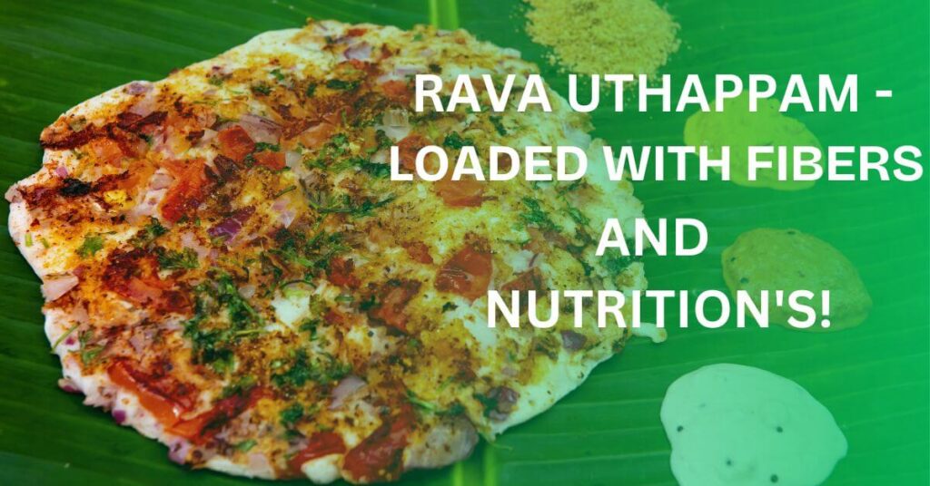 South Indian breakfast recipes - Rava uthappam recipe with peanut chutney